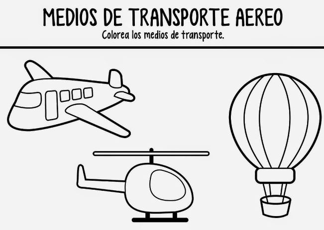 Featured image of post Transportes Aereos Para Colorear Dibujos de transporte aereo para colorear